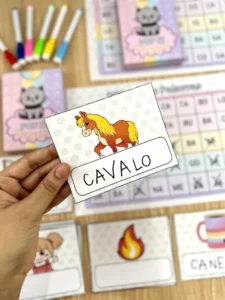 Pop It das Palavras com Palavras Simples e Escrita