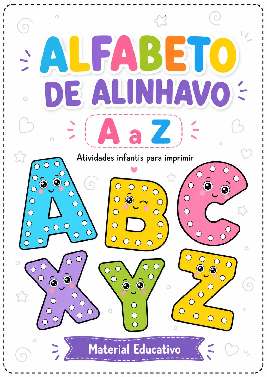 Alfabeto para Imprimir: Alinhavo A a Z em PDF — p1 | Achei PDF (acheipdf.com)