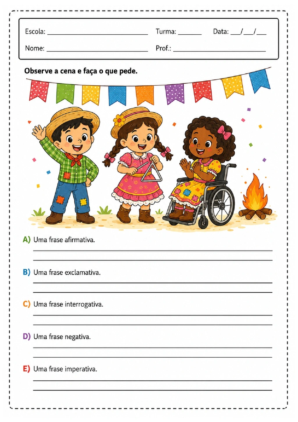 Atividades de Festa Junina 3º Ano Português para Imprimir — p7 | Achei PDF (acheipdf.com)