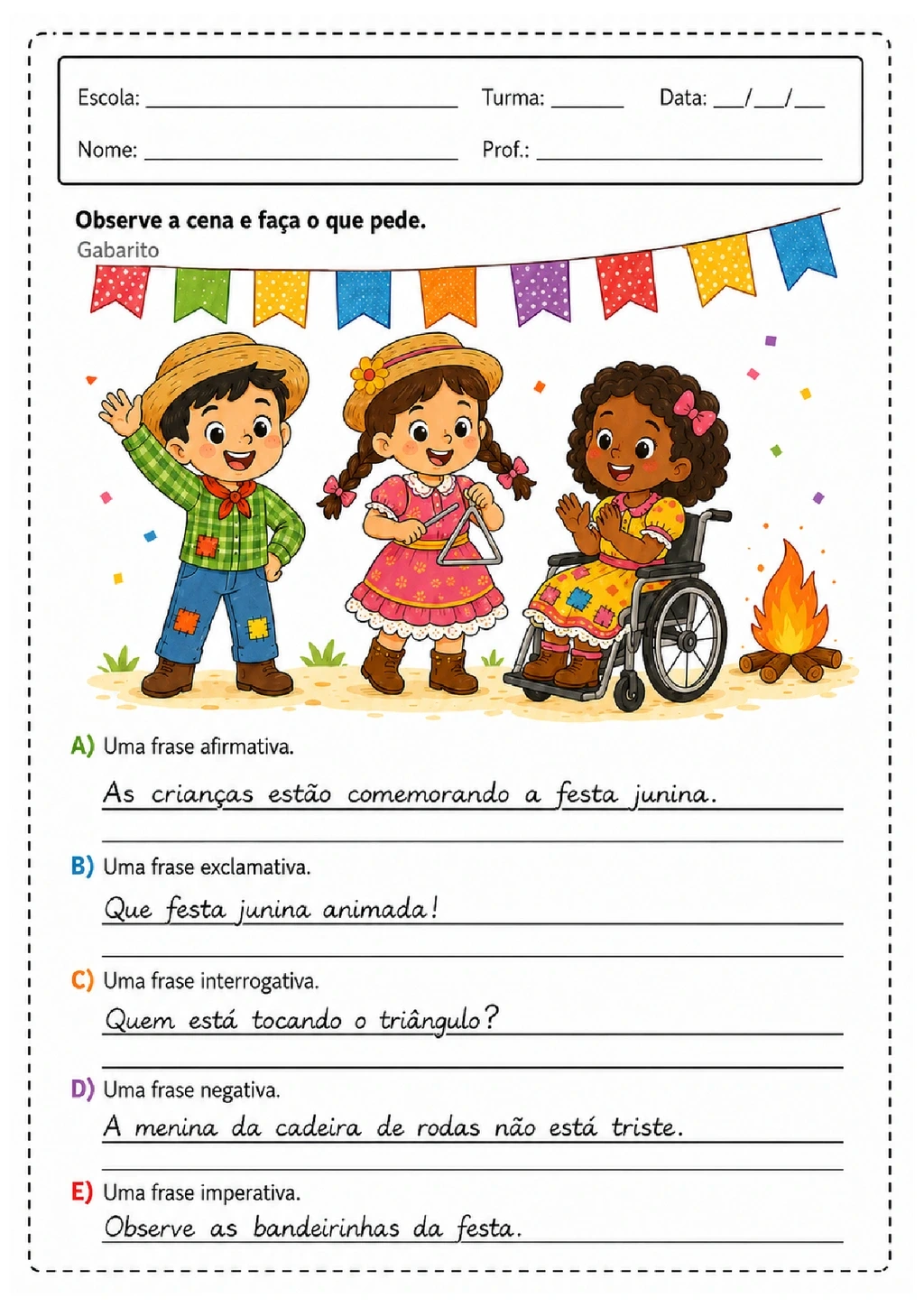 Atividades de Festa Junina 3º Ano Português para Imprimir — p8 | Achei PDF (acheipdf.com)