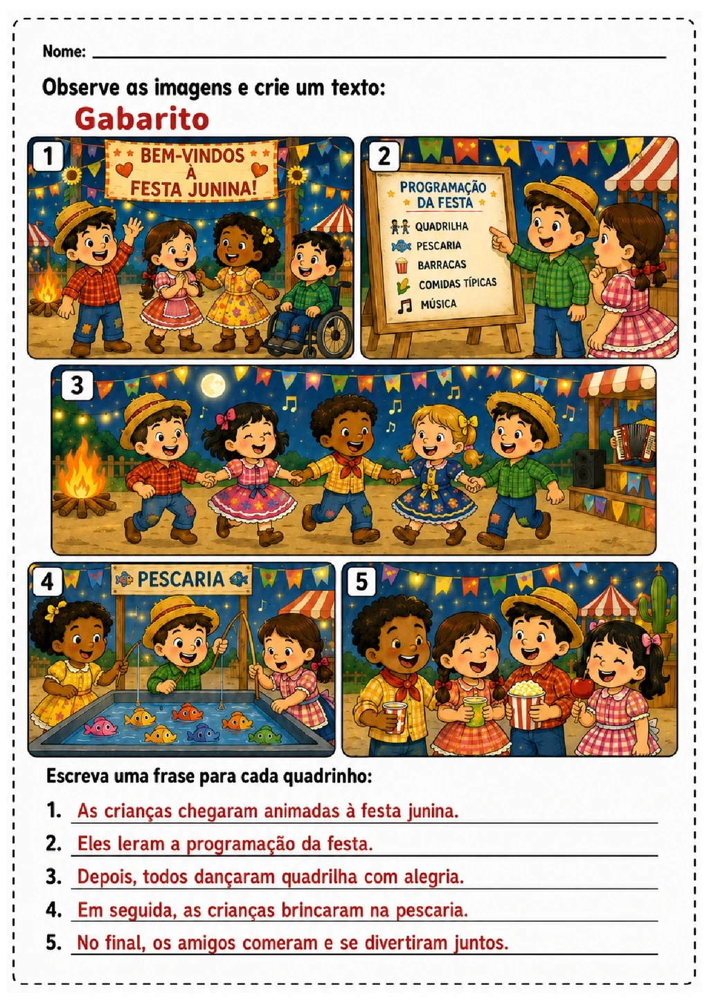 Atividades de Festa Junina 3º Ano Português para Imprimir — p16 | Achei PDF (acheipdf.com)