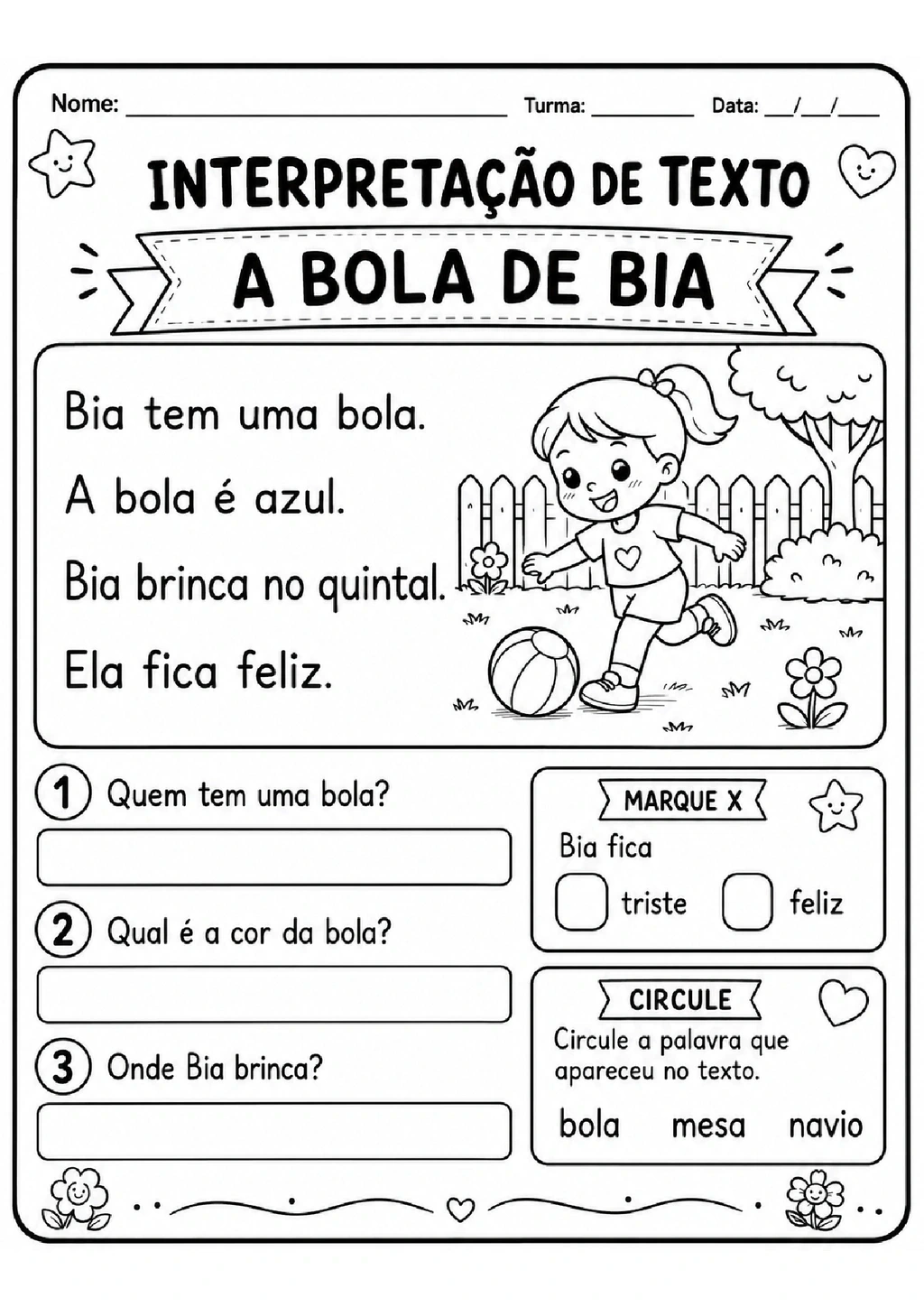 Atividades de Interpretação de Texto 1º Ano para Imprimir — p3 | Achei PDF (acheipdf.com)