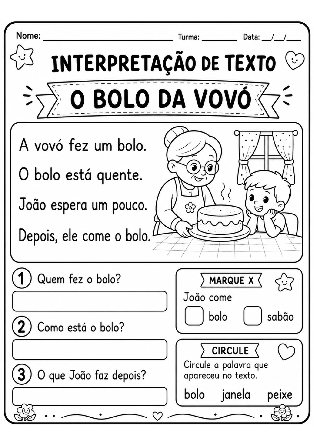 Atividades de Interpretação de Texto 1º Ano para Imprimir — p12 | Achei PDF (acheipdf.com)