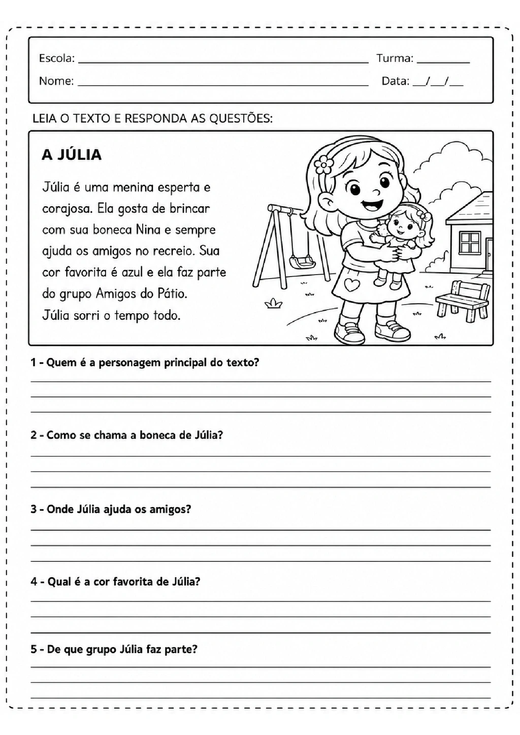 Atividades de Interpretação de Texto 2º Ano para Imprimir — p5 | Achei PDF (acheipdf.com)