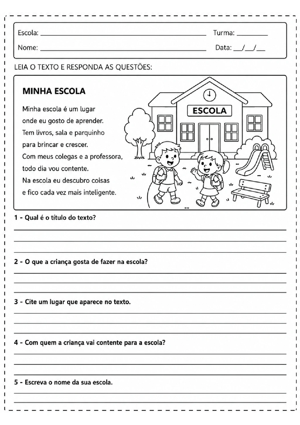 Atividades de Interpretação de Texto 2º Ano para Imprimir — p6 | Achei PDF (acheipdf.com)