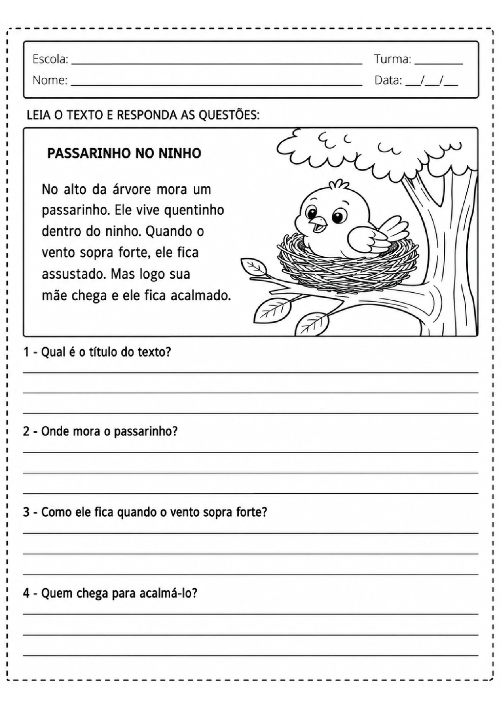 Atividades de Interpretação de Texto 2º Ano para Imprimir — p12 | Achei PDF (acheipdf.com)