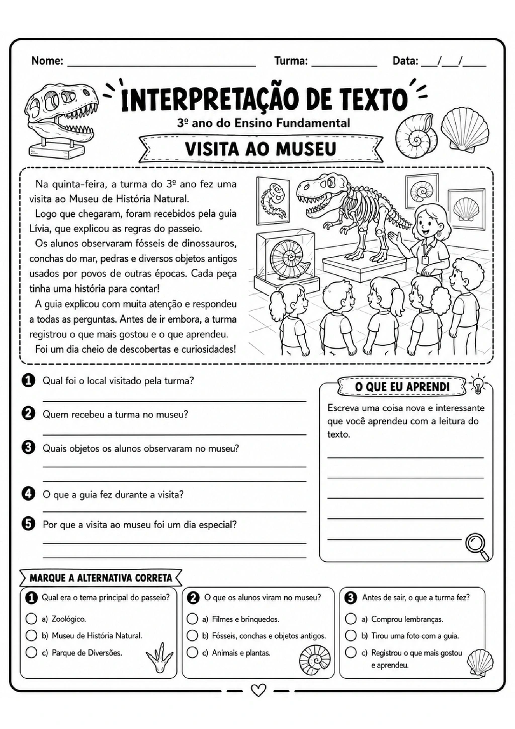 Atividades de Interpretação de Texto 3º Ano para Imprimir — p6 | Achei PDF (acheipdf.com)