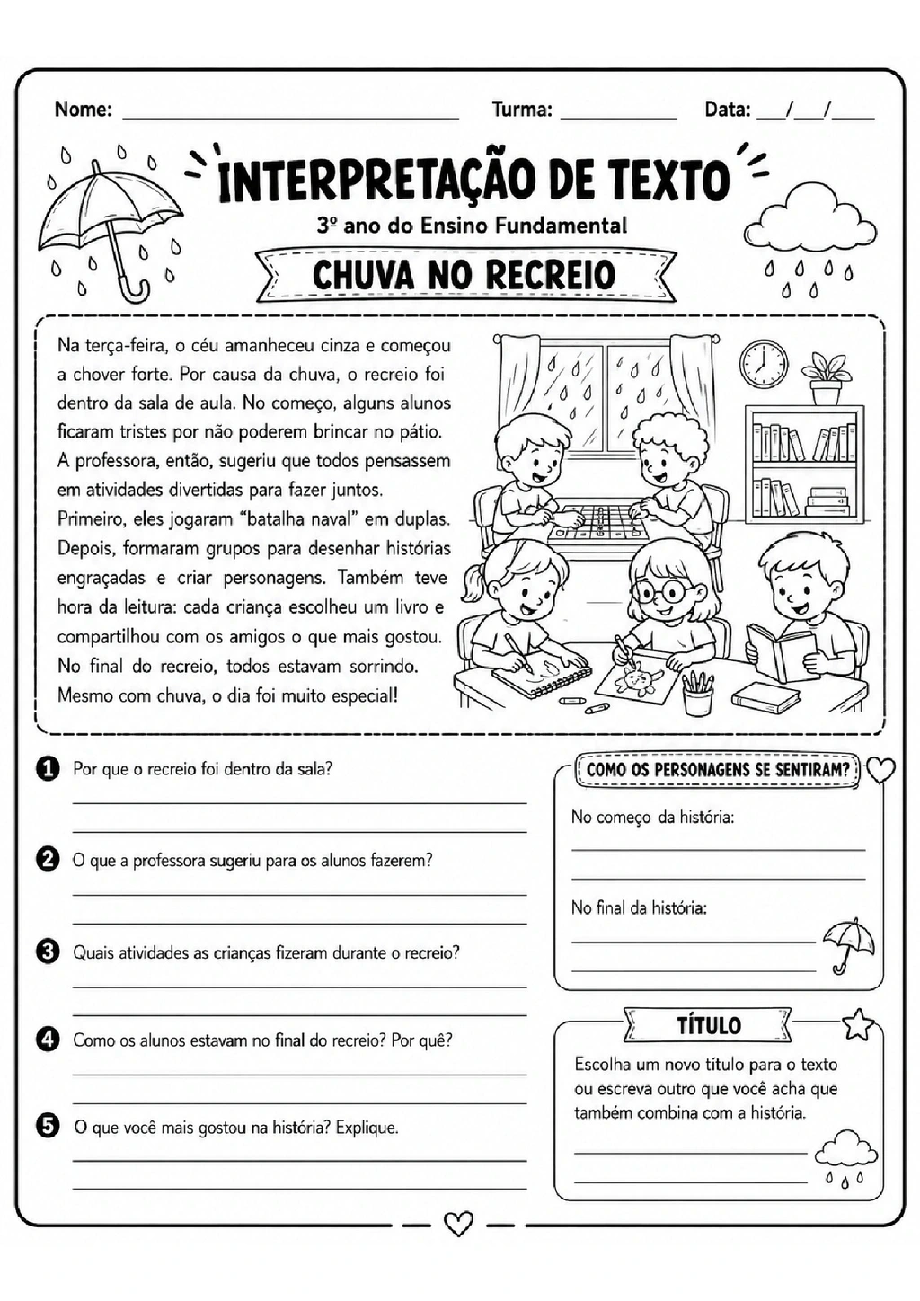 Atividades de Interpretação de Texto 3º Ano para Imprimir — p8 | Achei PDF (acheipdf.com)