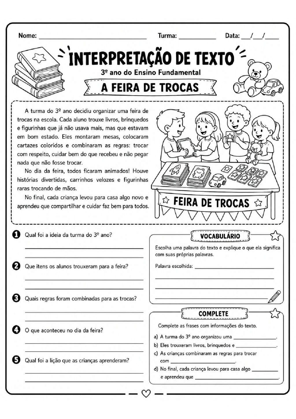 Atividades de Interpretação de Texto 3º Ano para Imprimir — p9 | Achei PDF (acheipdf.com)