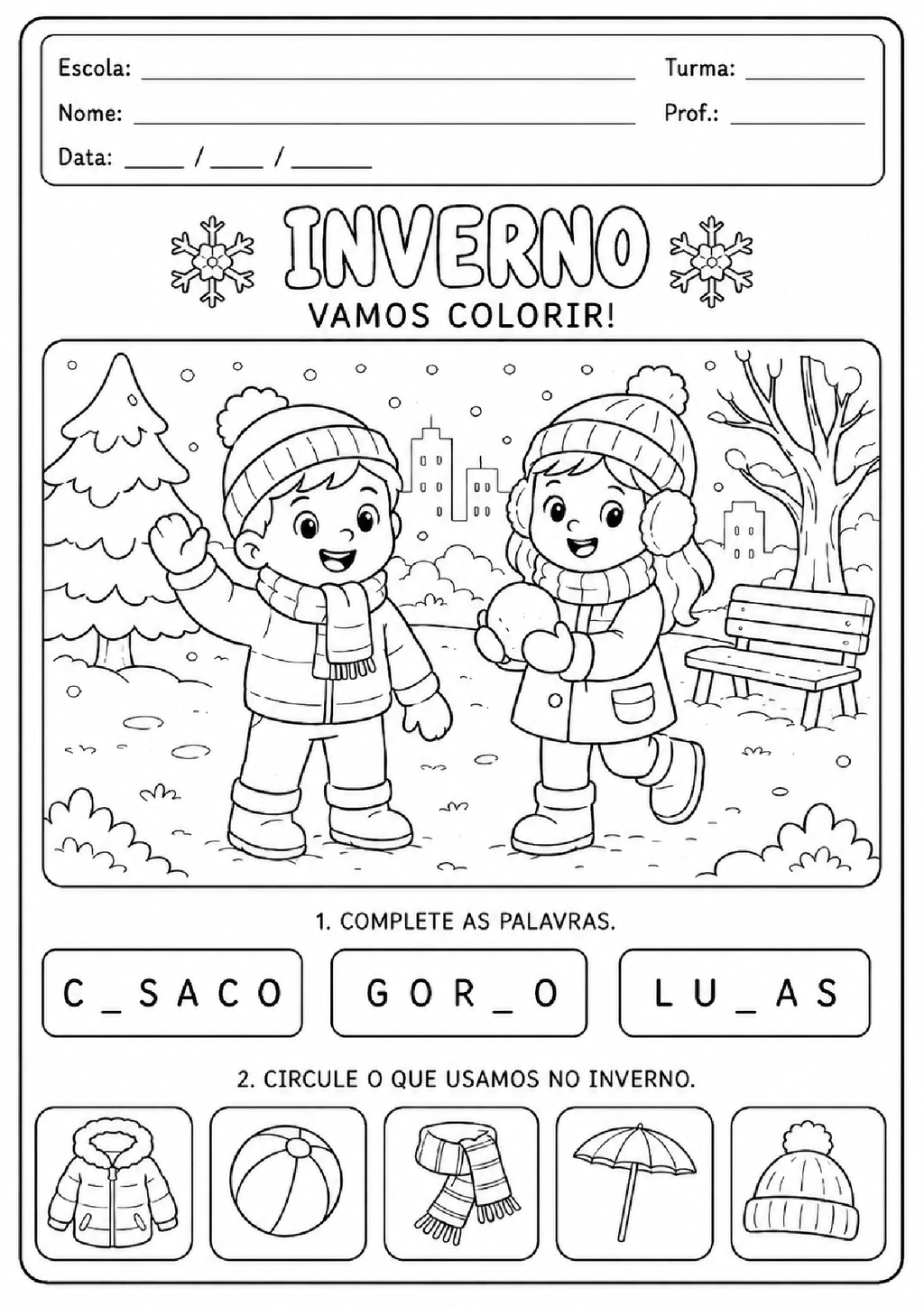 Atividades de Inverno para Imprimir em PDF — p11 | Achei PDF (acheipdf.com)