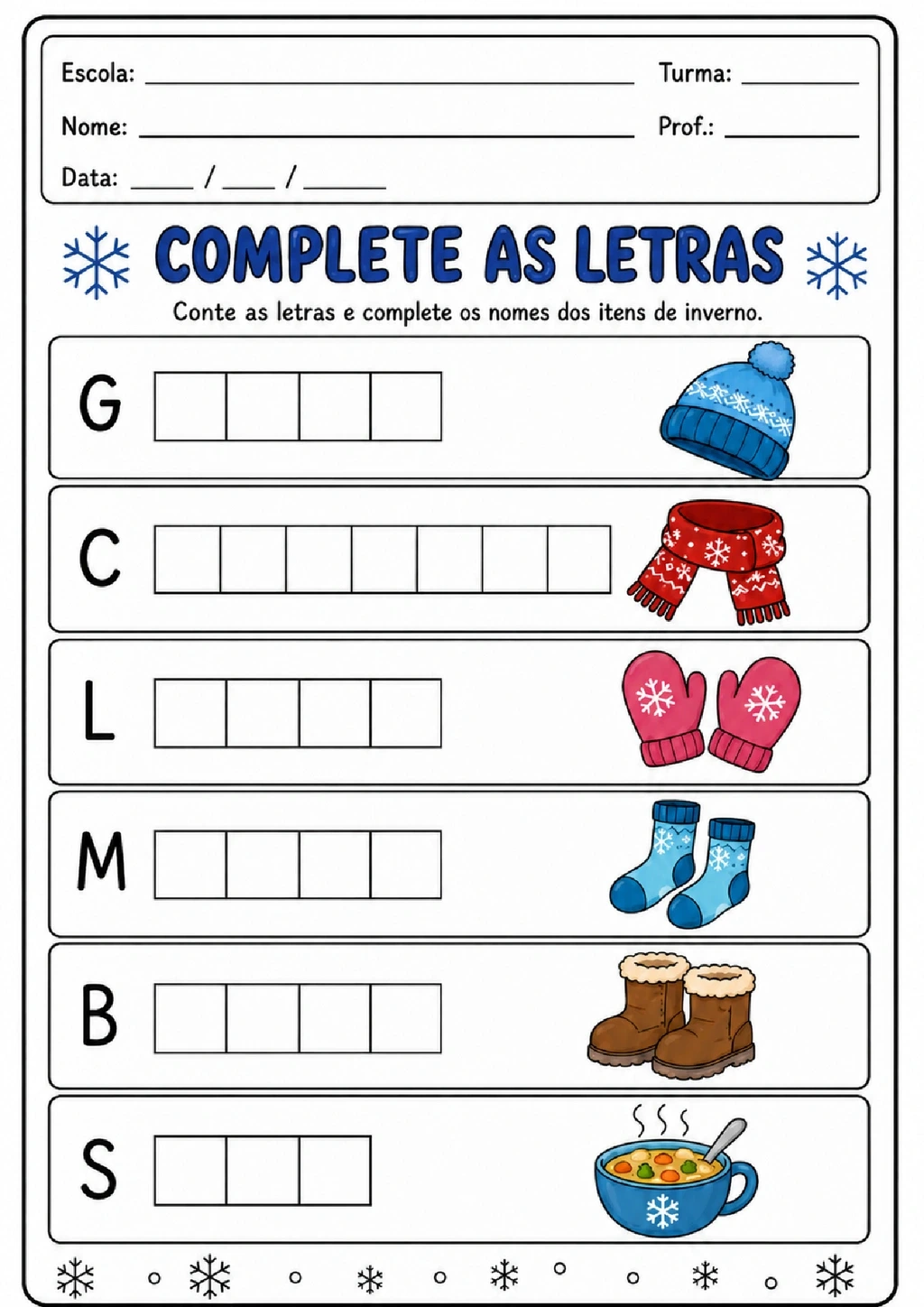 Atividades de Inverno para Imprimir em PDF — p12 | Achei PDF (acheipdf.com)